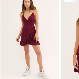 FREE PEOPLE WRAP SLIP DRESS